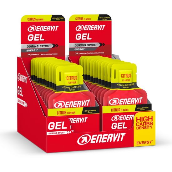 ENERVIT SPORT Gel Citrus Caffeine Tris Energetski gel sa kofeinom, ukus citrusa