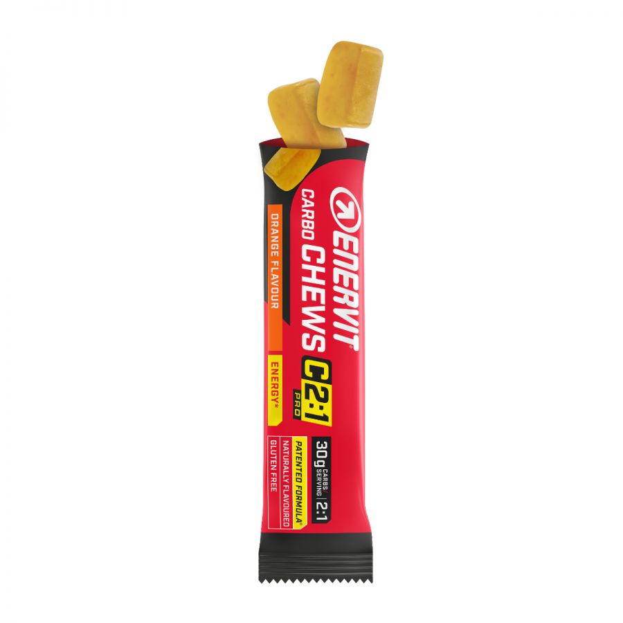 Carbo Chews Orange Energetske gumene bombone, ukus narandže, 34g